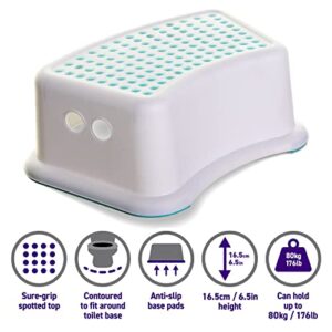 Dreambaby Step Stool Aqua Dots, Toddler Potty Training Aid with Non Slip Base - Model L672