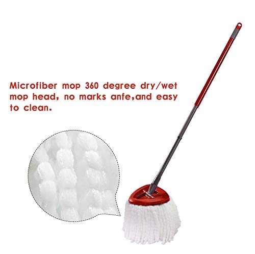 3 Pack Mop Replacement Heads for O-Ceda EasyWrin Spin Mop, Microfiber Spin Mop Refills, Easy Cleaning Mop Head Replacement