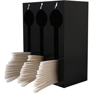 pjhome plastic utensil holder dispenser silverware organizer cutlery holder caddy suitable for restaurant, picnic, party, office, cafe