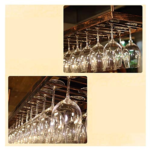 WXXGY Upside Down Household Goblet Holder Hanging Bar Wine Rack European Wine Glass Holder Modern Minimalist Creative Wine Glass Holder/Black/80X35Cm