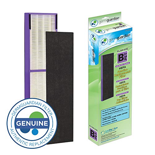 Germ Guardian FLT4850PT True HEPA Genuine Air Purifier Replacement Filter B, with Pet Pure Treatment for GermGuardian AC4900, AC4825, AC4850PT, CDAP4500, AC4300, and More, 1 Count (Pack of 1)