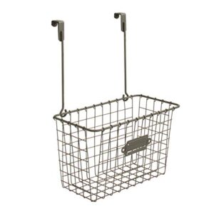 spectrum diversified vintage basket kitchen cabinet storage & cleaning supply, sink organizer for bathroom & laundry room, large, industrial gray