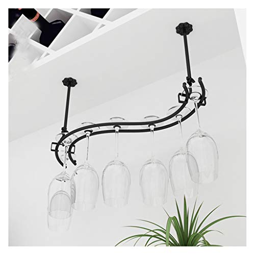 WXXGY Hanging Wine Glass Holder Creative Wine Glass Holder Goblet Holder Upside Down Glass Holder/Black/65X19Cm