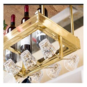 WXXGY Creative Wine Rack Hanging Glass Holder Hanging Goblet Holder Wine Glass Holder European Style Household Wine Rack/Rose Gold/120X35Cm