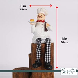 Chef Kitchen Décor Shelf Sitters with Long Legs - Wine