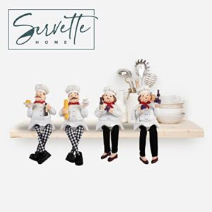 Chef Kitchen Décor Shelf Sitters with Long Legs - Wine