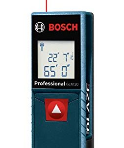 BOSCH GLM20 Blaze 65ft Laser Distance Measure With Real Time Measuring