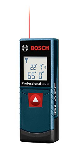 BOSCH GLM20 Blaze 65ft Laser Distance Measure With Real Time Measuring