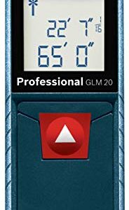 BOSCH GLM20 Blaze 65ft Laser Distance Measure With Real Time Measuring