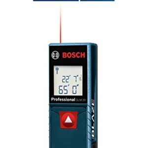 BOSCH GLM20 Blaze 65ft Laser Distance Measure With Real Time Measuring