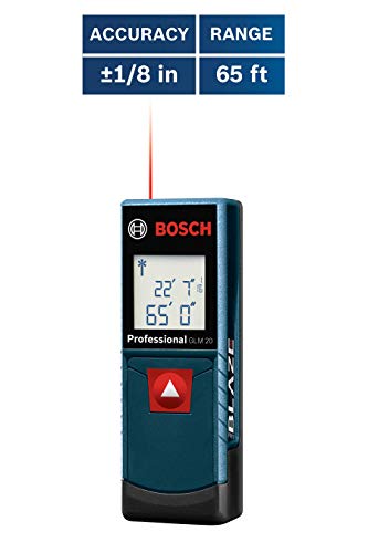 BOSCH GLM20 Blaze 65ft Laser Distance Measure With Real Time Measuring