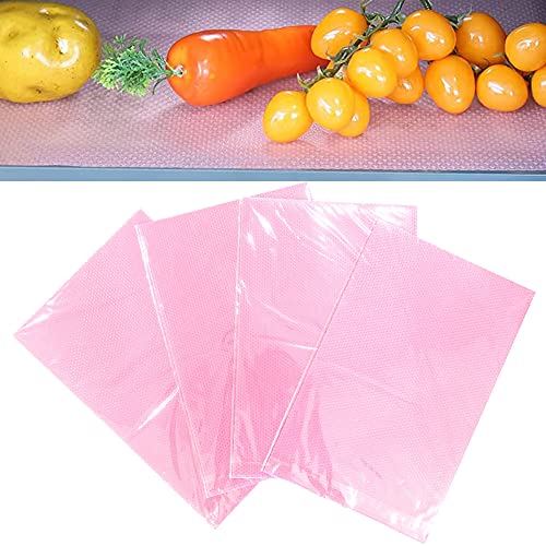 BOPART 8Pcs Refrigerator Liners Washable Fridge Shelf Liners Mats for Freezer Glass Shelves Kitchen Cabinets Cupboards Drawers (17.7" x 11.4", Pink)