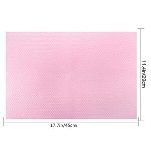 BOPART 8Pcs Refrigerator Liners Washable Fridge Shelf Liners Mats for Freezer Glass Shelves Kitchen Cabinets Cupboards Drawers (17.7" x 11.4", Pink)