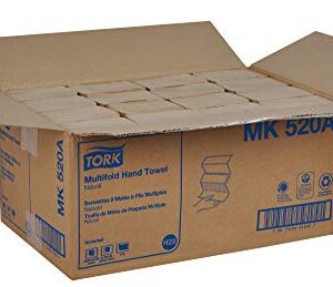 Tork Multifold Hand Towel Natural H2, Universal, 100% Recycled Fibers, 16 x 250 Sheets, MK520A