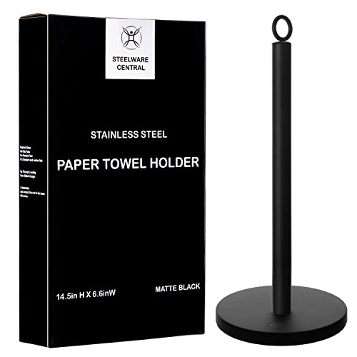 Steelware Central Paper Towel Holder Stainless Steel (Matte Black)