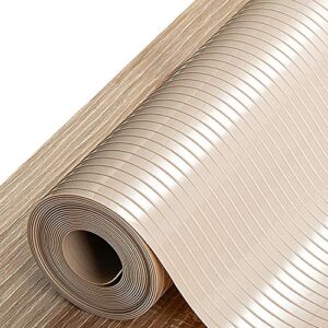 sinhrinh drawer and shelf liner, 17.5in x 10ft non slip non adhesive cabinet liner for kitchen and desk – beige ribbed