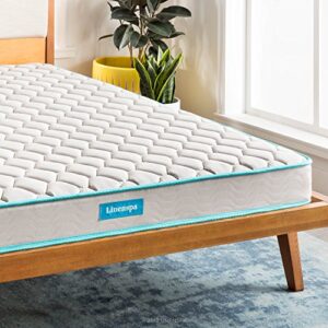 Linenspa 6 Inch Innerspring Twin Mattress with Foam Layer - Firm Feel - CertiPUR-US Certified - Mattress in a Box