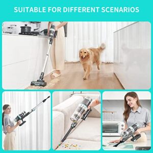 Belife Cordless Vacuum Cleaner, 25Kpa Suction Stick Vacuum, Max 40mins Runtime, 380W Brushless Motor, LED Touch Display, 6 in 1 Lightweight Handheld Vacuum for Hard Floor Carpet Car Pet Hair