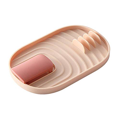 KUAXIE 2X Pot Lid Holder Multifunction Foldable Foldable Useful Anti-Slip Pot Lid Holder Useful Nordic Storage Rack Spoon Shelf Kitchen Utensil(Pink)