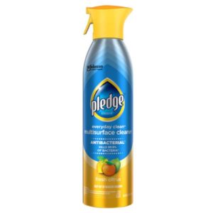 pledge antibacterial multisurface cleaner spray, fresh citrus – household antibacterial spray, 9.7 oz, packaging may vary
