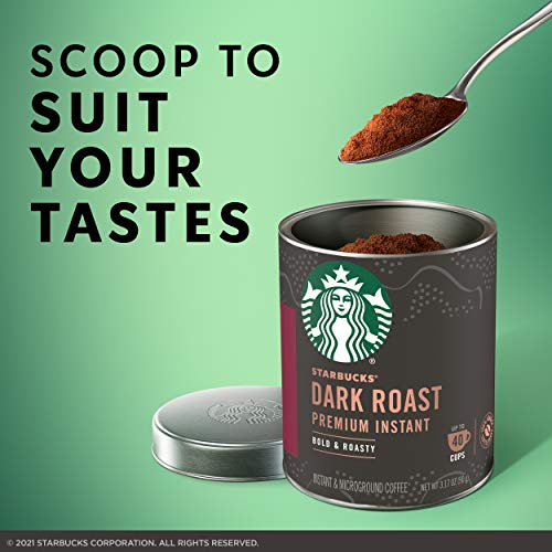 Starbucks Premium Instant Coffee — Dark Roast — 100% Arabica — 3 Tins (up to 120-cups total)