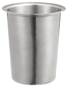 metal magery – stainless steel utensil holder – silverware canister, cutlery cylinder container (3 pack – stainless steel)