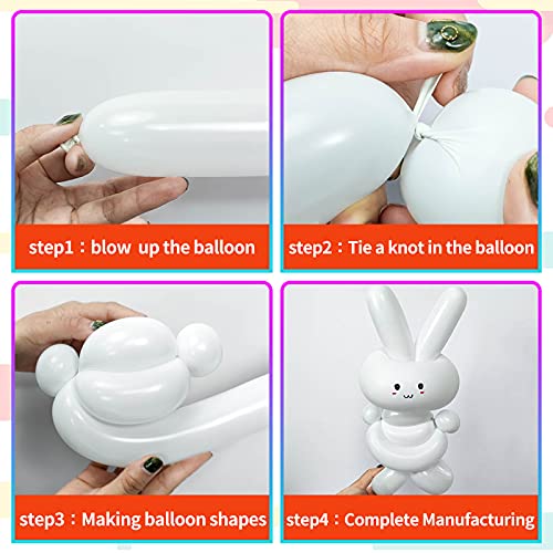 100Pcs clear 260 Balloons Clear Long Skinny Latex Balloons for Animal Balloons, Premium Quality Balloons for Beginners Balloons Making Kid's Carnivals Party Decoartion