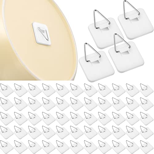 150 Pcs 1.25 Inch Invisible Adhesive Plate Hanger Wall Plate Hanger Set Vertical Plate Holders Picture Hangers Without Nails Decorative Plates Wall Holders Hooks for Display Frame Art Decor Supplies