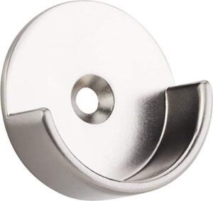 satin nickel open closet bracket for round 1-5/16″ closet rod with 5 mm posts