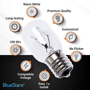 BlueStars 8206232A Whirlpool Microwave Light Bulb Kei 125V 40W Microwave Bulb E17 Fits Whirlpool Maytag Lava Lamps Salt Lamp Bulbs - Replaces 1890433 8206232 AP4512653 (3 Packs)
