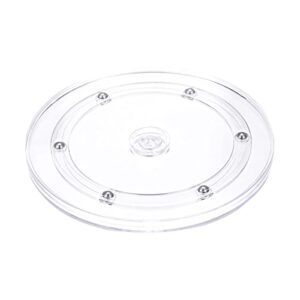 meccanixity 7inch rotating swivel stand with steel ball bearings lazy susan base turntable for kitchen corner cabinets, clear