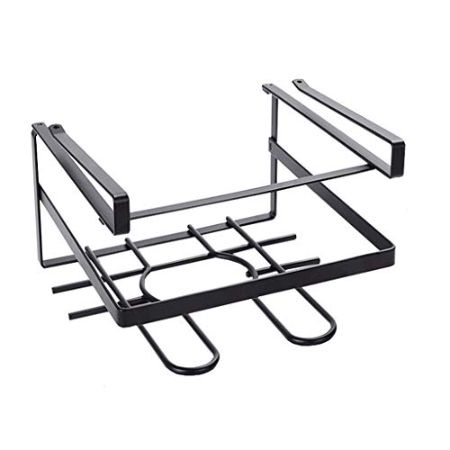 DRNKS Pot Rack Pan Lid Storage Rack Free Punching Board Rack Kitchen Sticky Plate Rack Door Back Type Chopping Board Rack to Put Pot Lid Shelf Applicable to kitchen stove