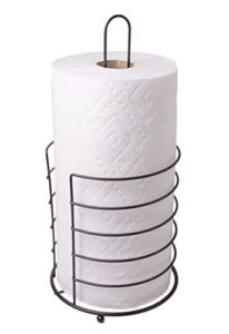 francois et mimi countertop metal paper towel holder, standing paper towel , for standard & jumbo rolls, paper towel dispenser (bronze)