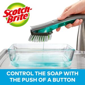 Scotch-Brite Advanced Soap Control Dishwand Brush Scrubber, Antibacterial* Dish Wand Brush with Soap Dispenser