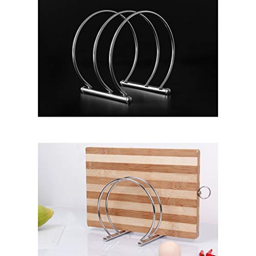 DRNKS Lid Rack Cutting Board Rack Kitchen Household 304 Stainless Steel Thickened Storage Rack Shelf Applicable to kitchen stove