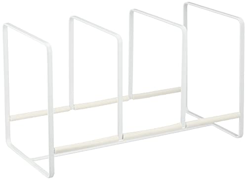 Yamazaki 2964 Home Tower Dish Organizer-Storage Rack Wide for Kitchen Cabinets, White, Large