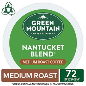 Green Mountain Coffee Roasters Nantucket Blend, Single-Serve Keurig K-Cup Pods, Medium Roast Coffee Pods, 72 Count