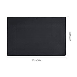 SAVITA Under The Sink Mat 22x34 Inch Silicone Under Sink Liner with Drain Hole Kitchen Cabinet Mats Waterproof Shelf Liner for Kitchen Bathroom Bottom Sink (Black)