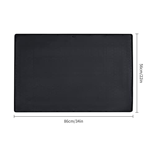 SAVITA Under The Sink Mat 22x34 Inch Silicone Under Sink Liner with Drain Hole Kitchen Cabinet Mats Waterproof Shelf Liner for Kitchen Bathroom Bottom Sink (Black)