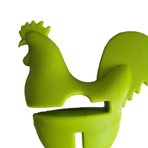 DOITOOL 2pcs Silicone Lid Lifters Spill Proof Lid Lifters Cute Animal Shape Pot and Pan Lid Holder for Soup Pot Kitchen Gadget Tools Cooking Helper (Chick Random Color)