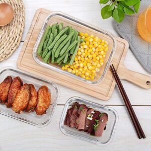 [10 Pack] Glass Meal Prep Containers, Food Storage Containers with Lids Airtight, Glass Lunch Boxes, Microwave, Oven, Freezer and Dishwasher Safe