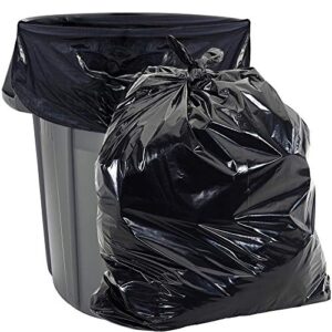 aluf plastics heavy duty 55 gallon trash bags – (value 50 pack) – 1.5 mil equivalent industrial strength plastic 35″ x 55″ for 50-55 gal cans -fits toter, rubbermaid brute, carlislie bronco etc.