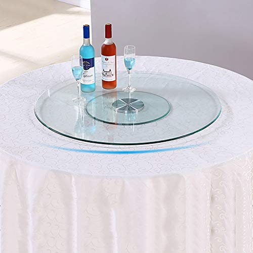 Turntable 32/36/40inch Glass Lazy Susan Round Tempered Glass with Silent Bearings, Rotating Serving Plate Suitable for Birthday Parties Family Dinners and Banquets