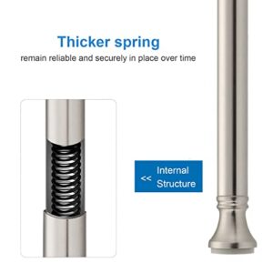 Amazer Spring Tension Curtain Rod - 54-90 Inches Rust-Resistance Shower Curtain Rod Bathroom Rod, Nickel