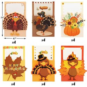 Thanksgiving Cutlery Holder Set Thanksgiving Turkey Utensil Silverware Holder Fall Autumn Party Table Decoration 24 Pcs