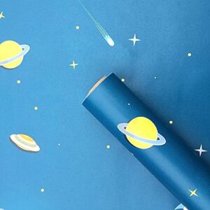 Yifely Funny Universe Decorative Furniture Paper Removable Shelf Drawer Liner for Boys Girls Bedroom 17x118 Inch