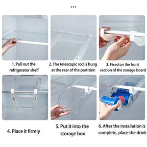 WINARA Soda Can Organizer for Refrigerator,Hanging Soda Can Holder Pop Cans Beverage Container Dispenser for Kitchen Freezer Rack Pantry Cabinet Cupboard