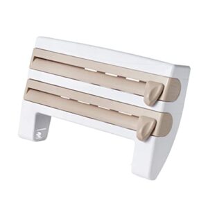 holibanna shelf multi-function cutter mounted towels multi- towel khaki in wall- stand film plastic tools function supplies sauce four- cling kitchen with multifunctional holder tool mount