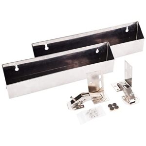 hardware resources toss11s-r shallow sink tipout tray pack, stainless steel
