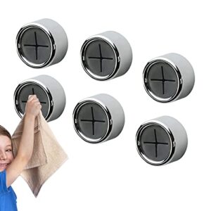 6 pcs tea towel holder, betterjonny round self-adhesive towel hooks tea towel clips premium wall & door mounted towel hooks for kitchen bathroom home no drilling required